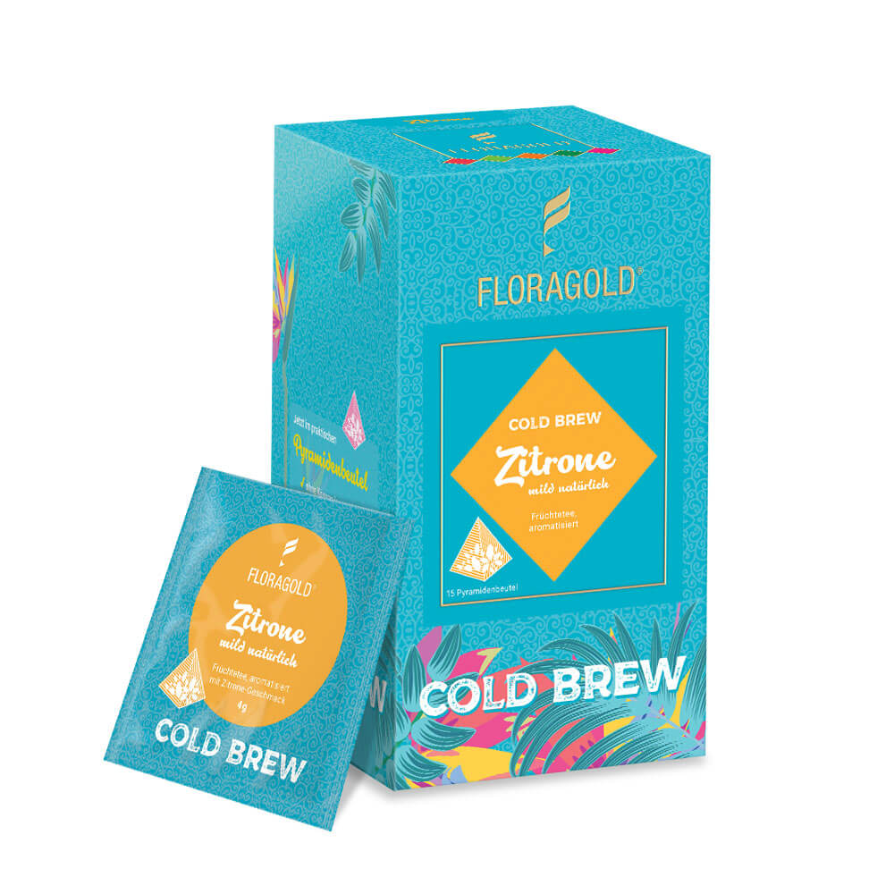 Cold Brew Zitrone natürlich - Früchtetee 15 Pyramidenbeutel 