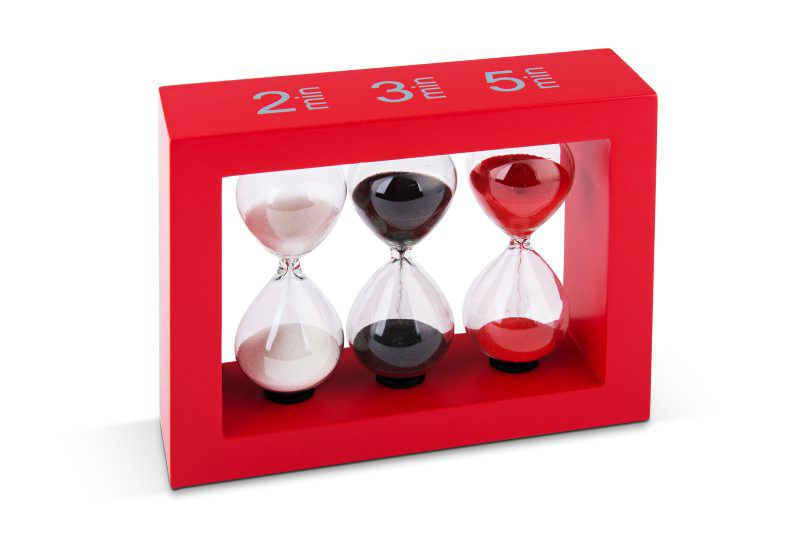 Sanduhr Tea-Timer für 2,3 und 5 Min. rot