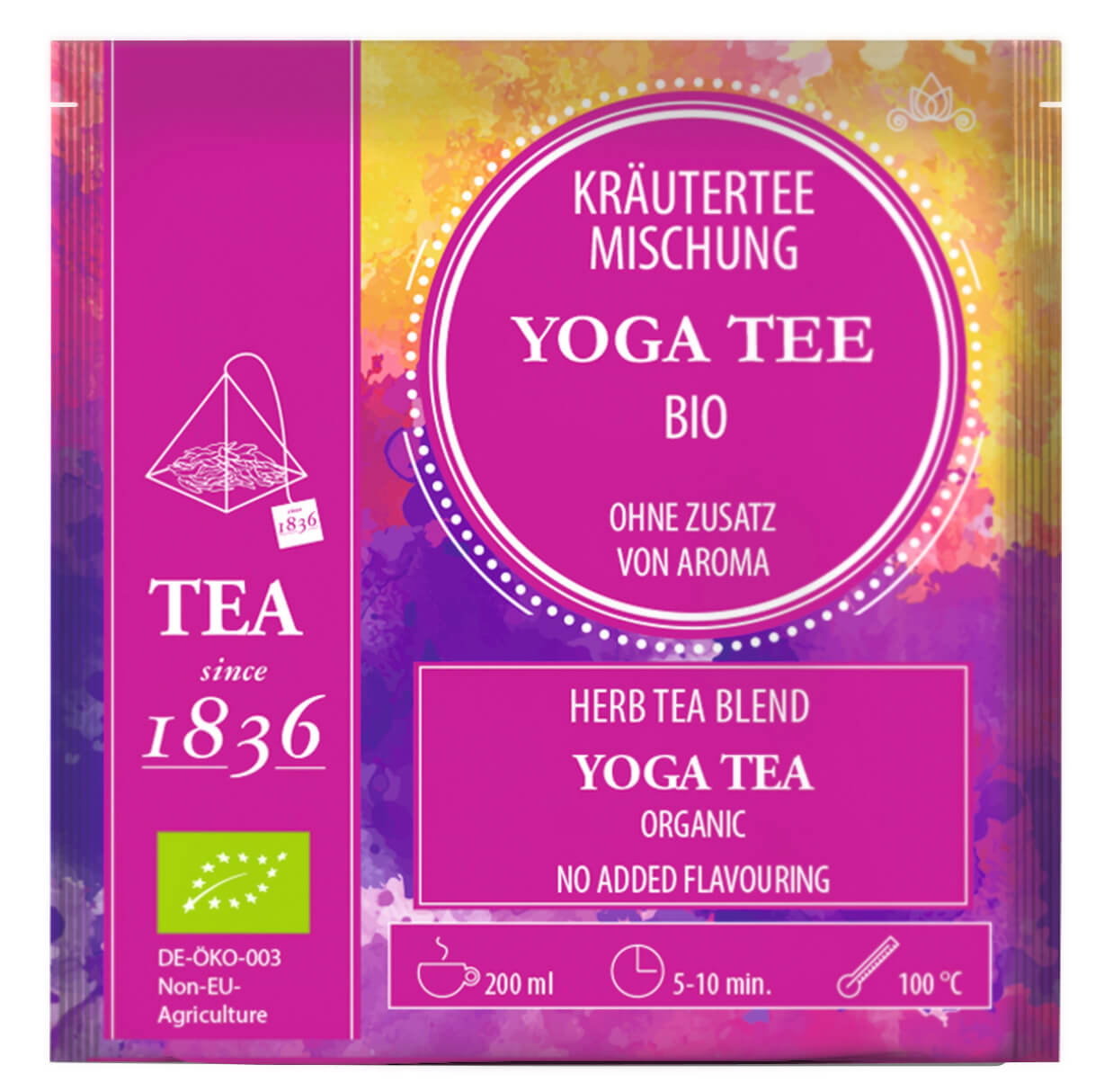 Bio Kräuterteemischung YOGA TEE - 50 Pyramidenbeutel ohne Aromazusatz (D&B)