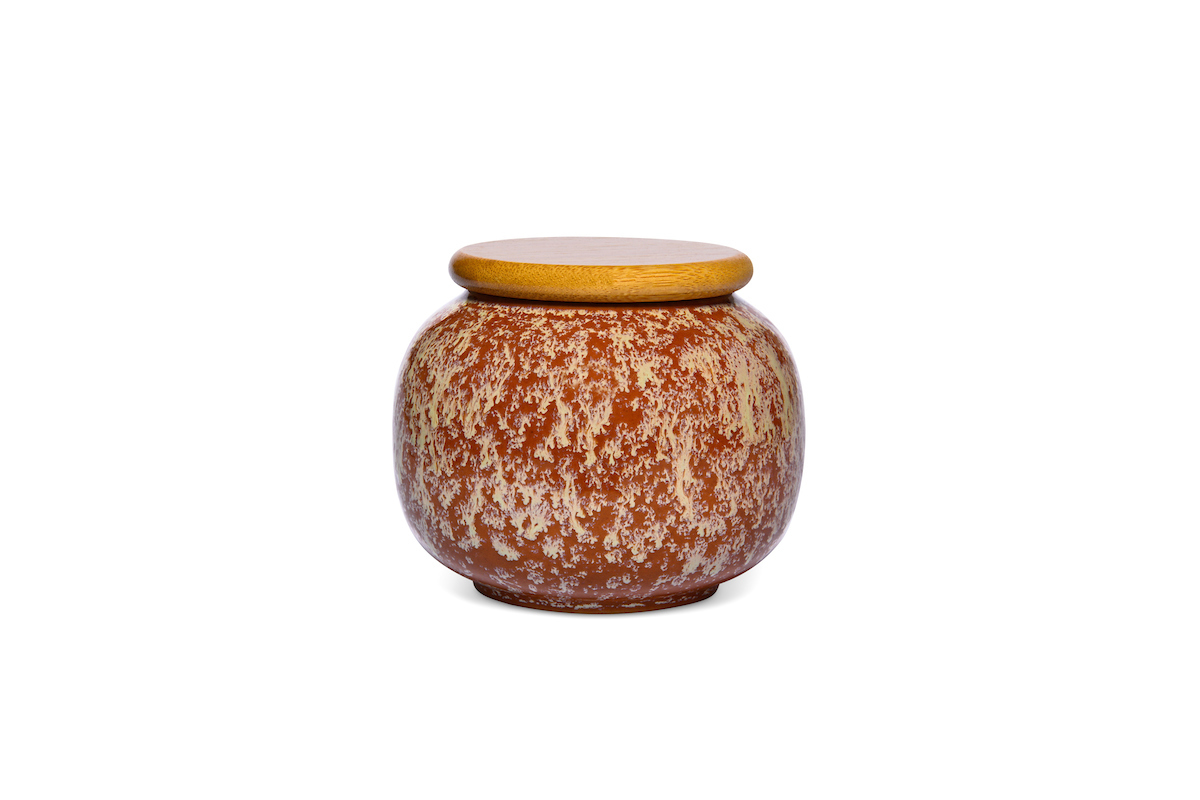 Teedose aus Porzellan mit Holzdeckel von MAOCI 250ml
